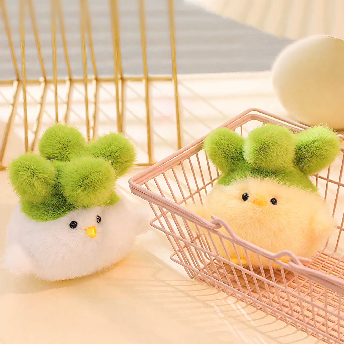 Cute Garlic Bird Plush Keychain Bag Charm