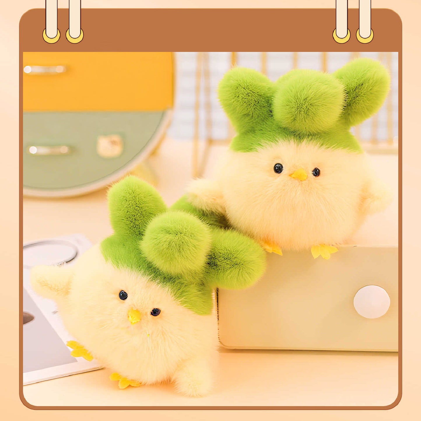 Cute Garlic Bird Plush Keychain Bag Charm