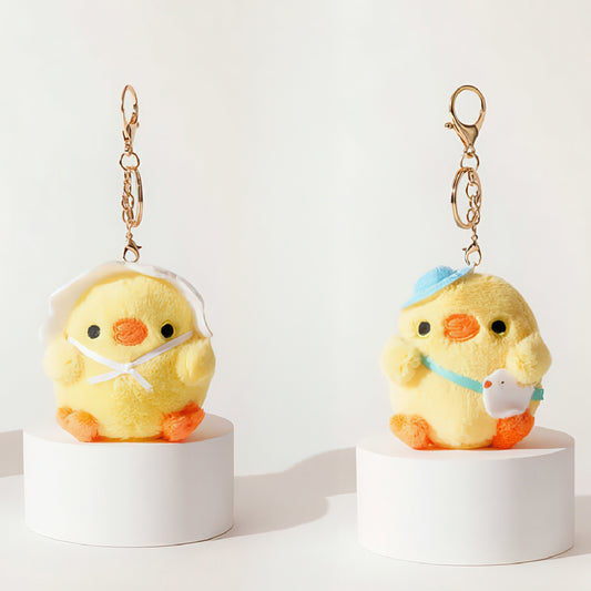 Cute Bandage Chick Plush Keychain Bag Charm