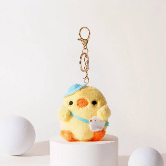 Cute Bandage Chick Plush Keychain Bag Charm