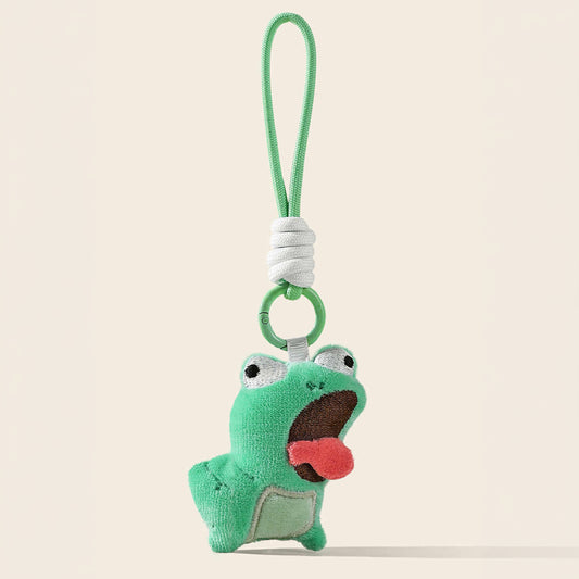 Cute Screaming Lizard Plush Keychain Bag Charm