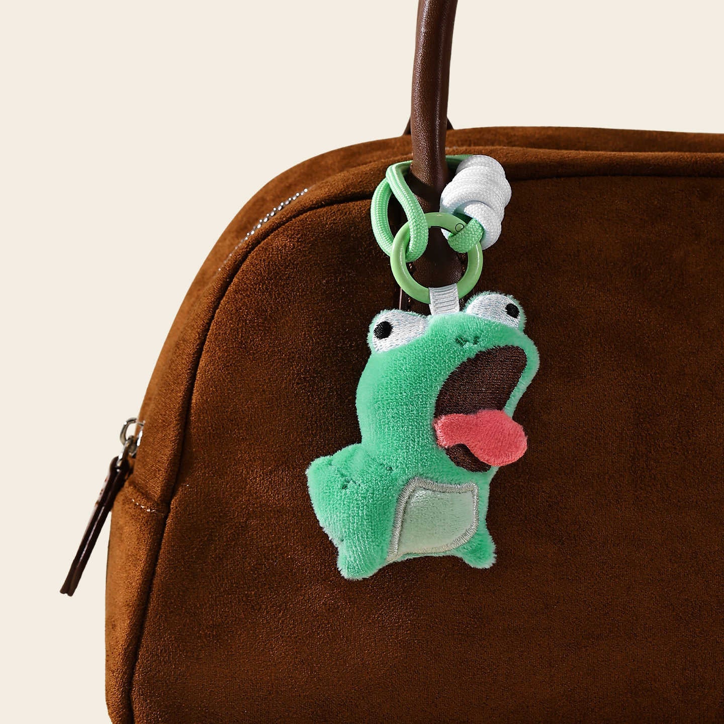 Cute Screaming Lizard Plush Keychain Bag Charm