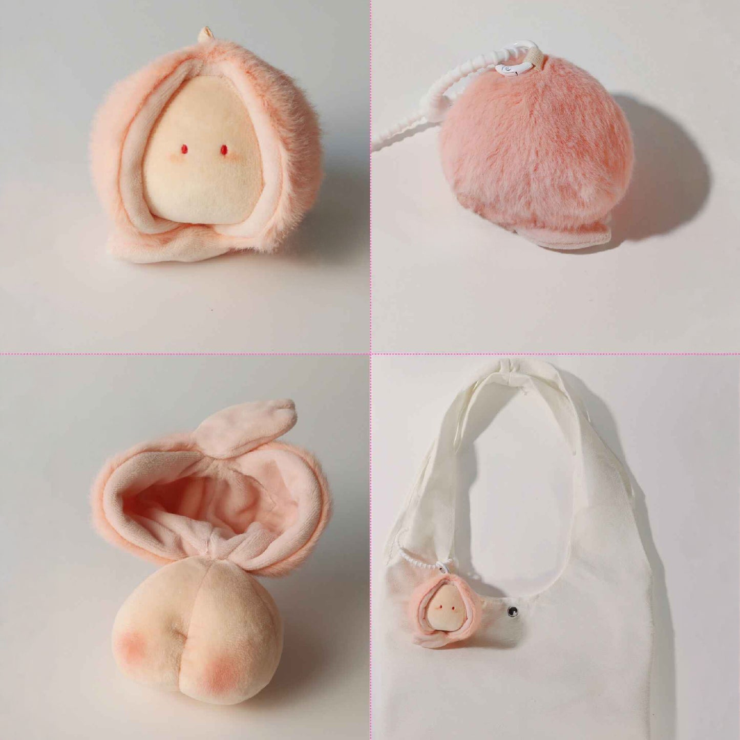 Cute Sakura Peach Plush Keychain Bag Charm	194.985