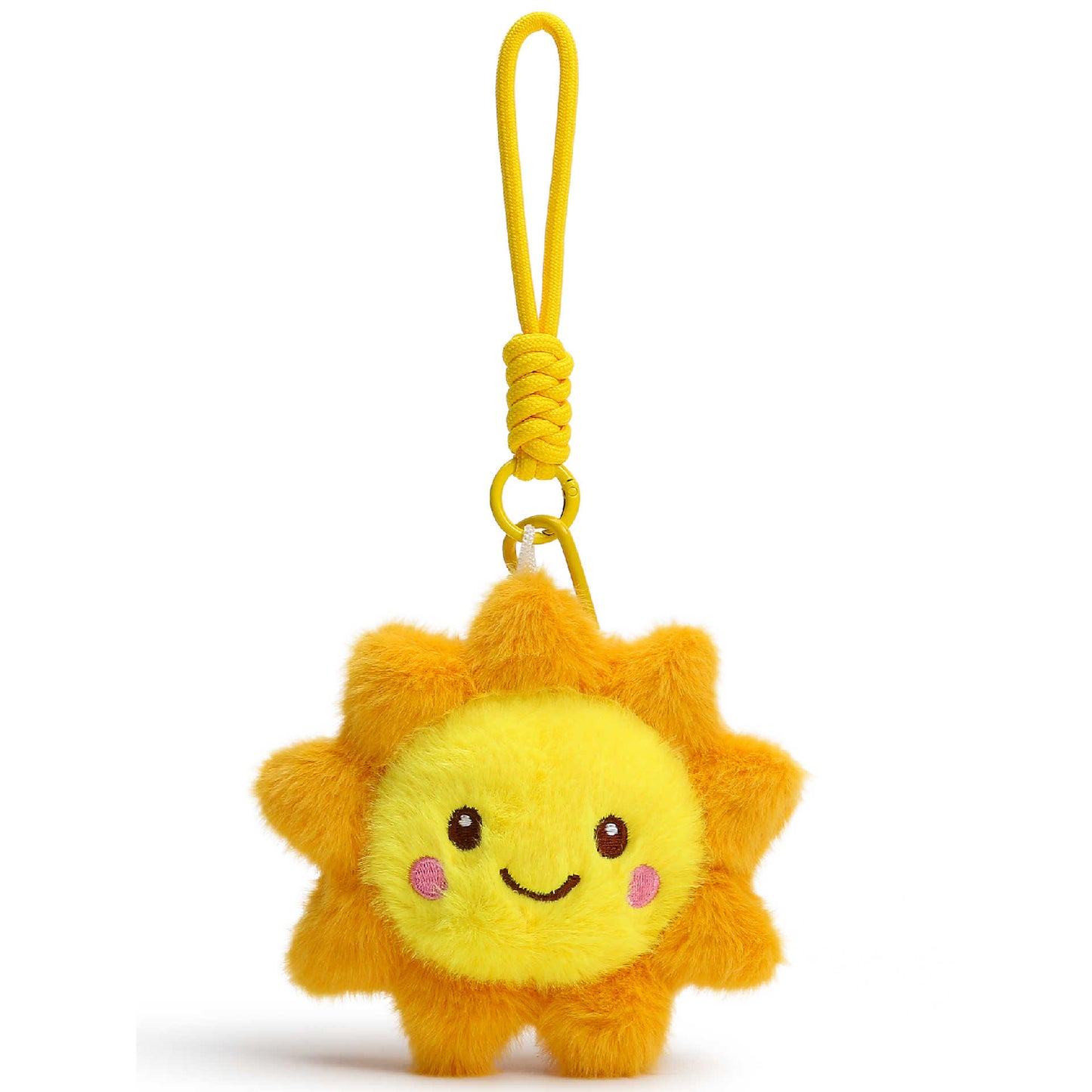 Cute Smiling Sun Plush Keychain Bag Charm