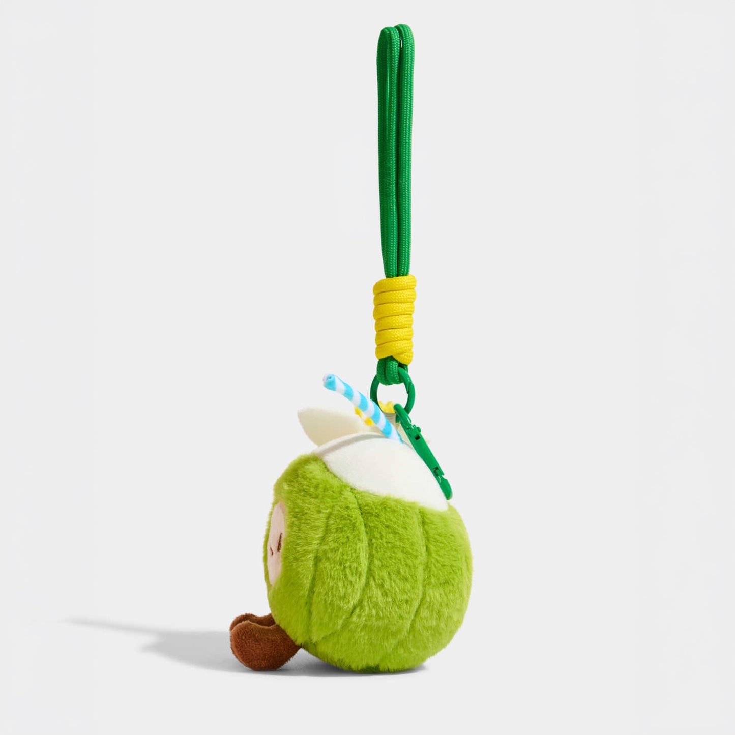 Cute Green Coconut Plush Keychain Bag Charm