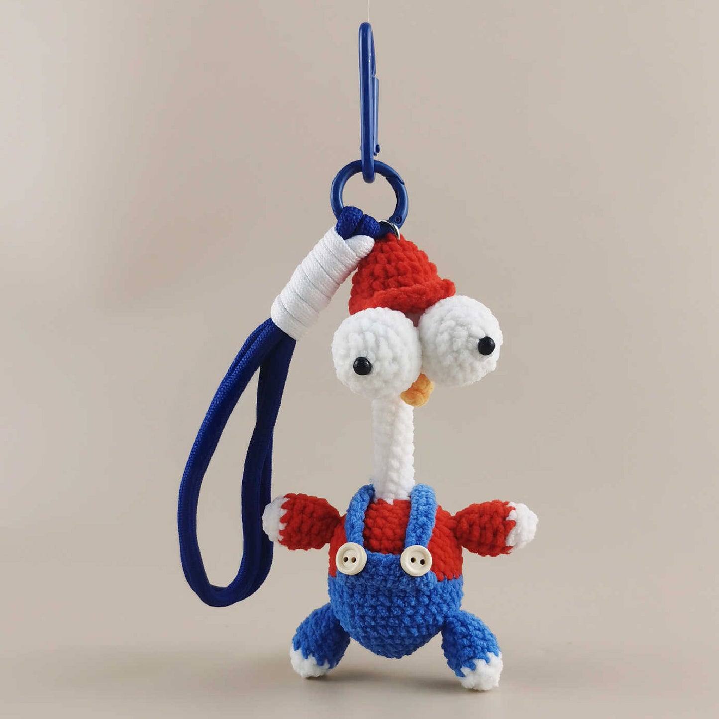 Cute Wide-Eyed Chicken Plush Keychain Bag Charm