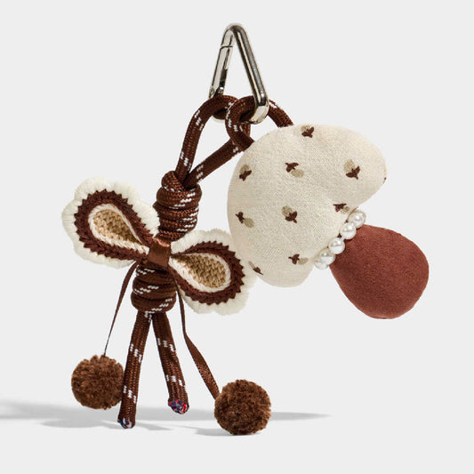 Cute Mushroom Plush Keychain Bag Charm