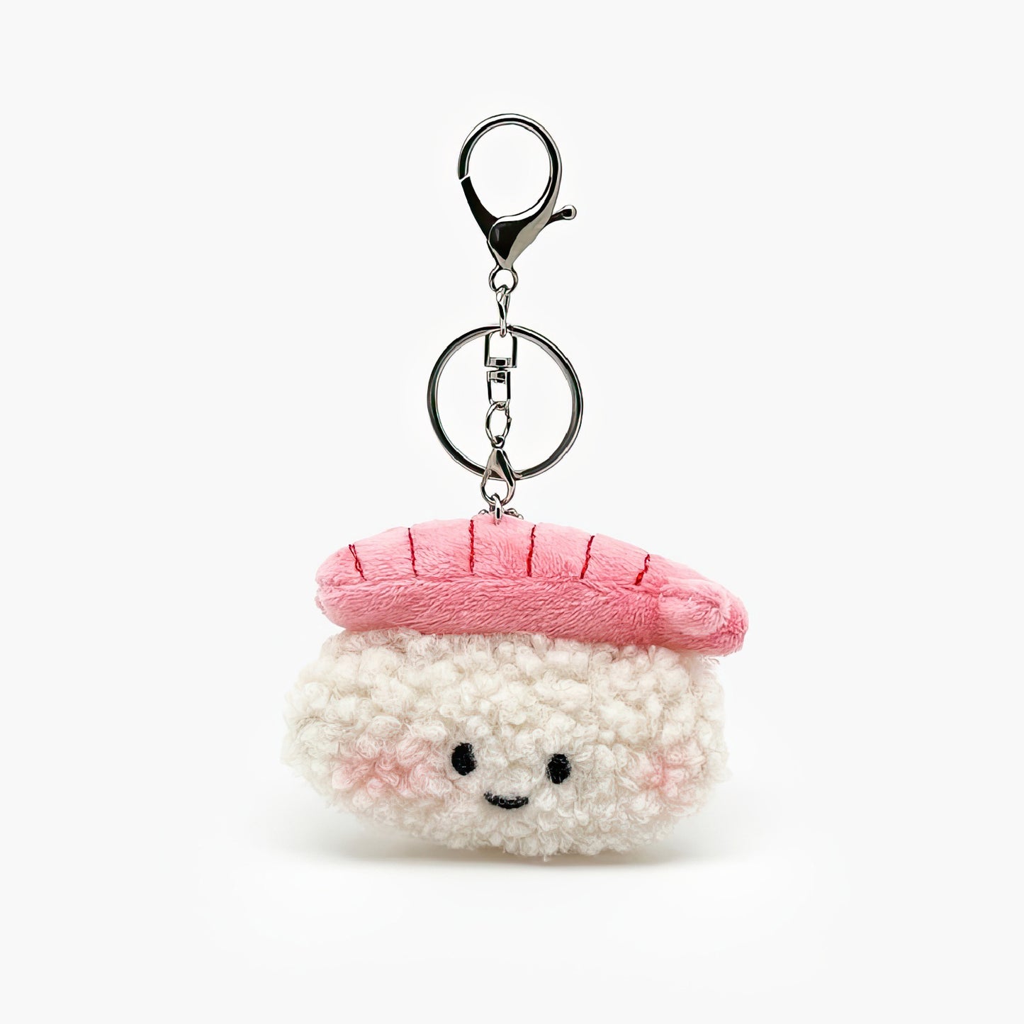 Cute Shrimp Sushi Plush Keychain Bag Charm