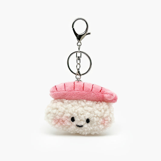 Cute Shrimp Sushi Plush Keychain Bag Charm