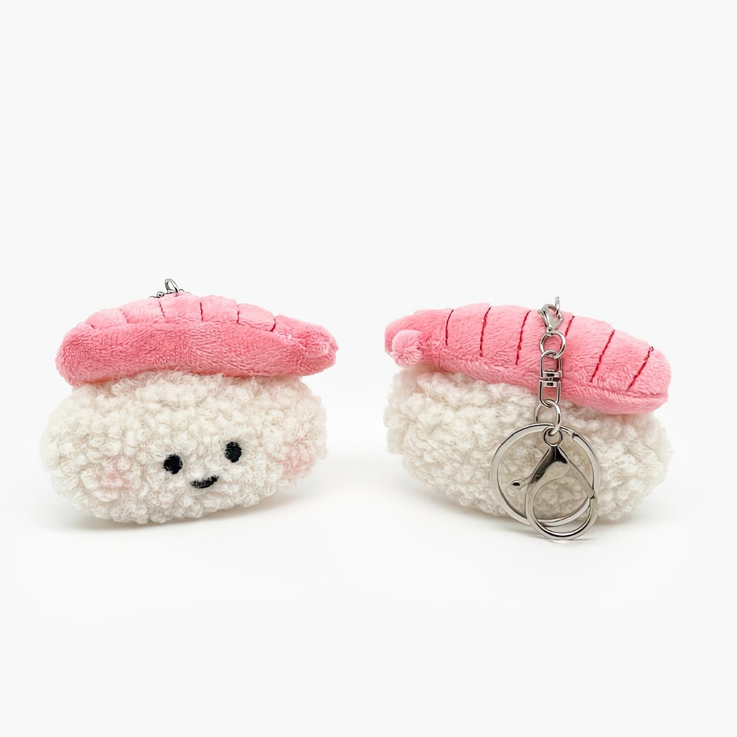 Cute Shrimp Sushi Plush Keychain Bag Charm
