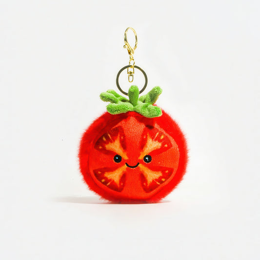 Cute Tomato Plush Keychain Bag Charm
