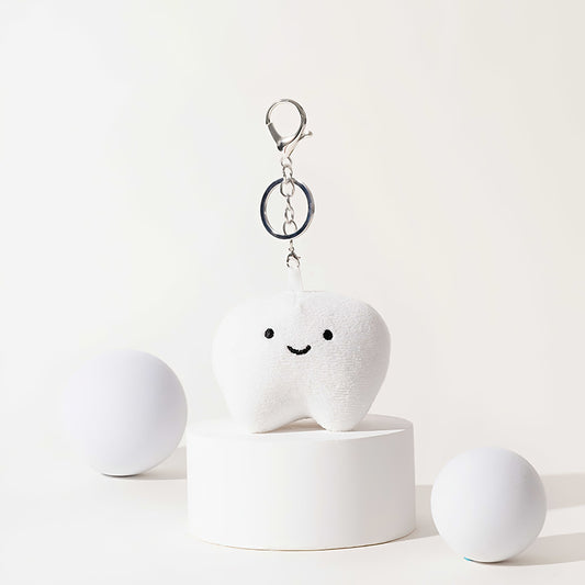 Cute Tooth Plush Keychain Bag Charm