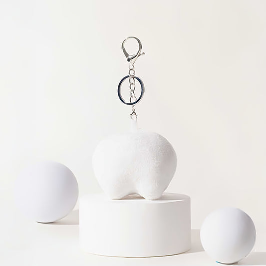 Cute Tooth Plush Keychain Bag Charm