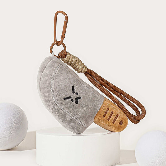 Cute Angry Knife Plush Keychain Bag Charm