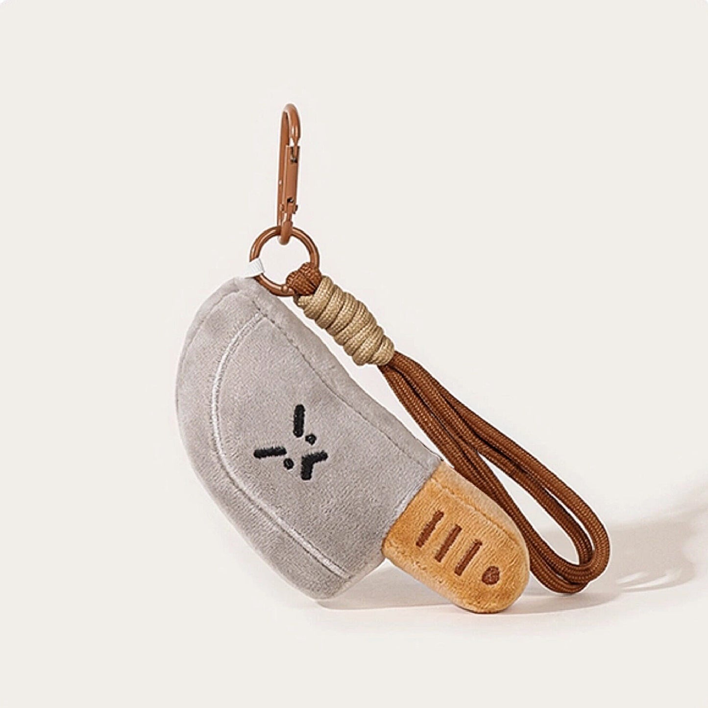 Cute Angry Knife Plush Keychain Bag Charm