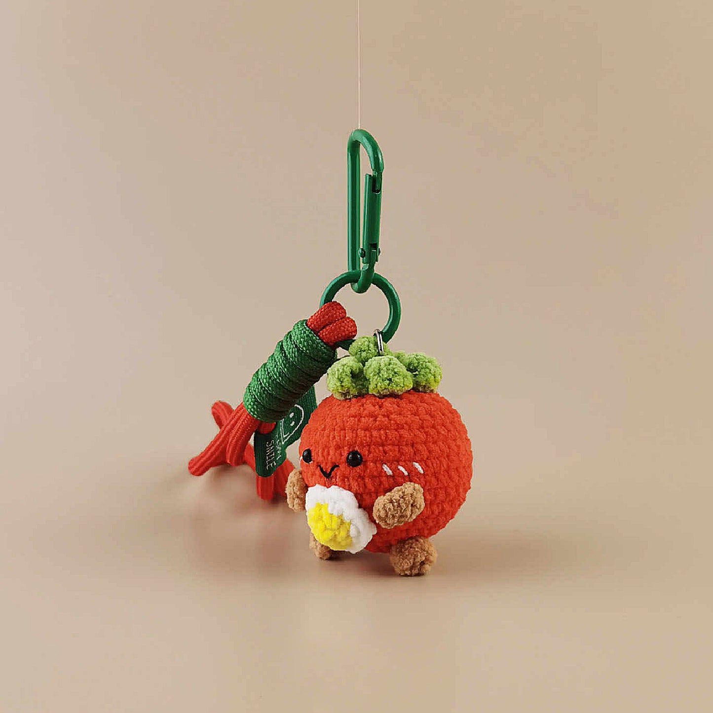 Cute Tomato Egg Plush Keychain Bag Charm