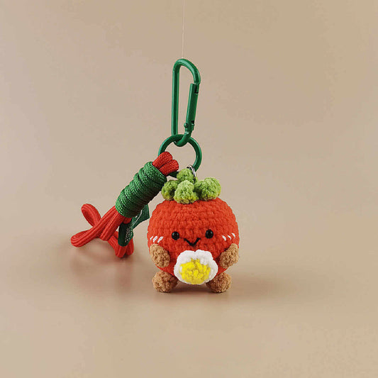 Cute Tomato Egg Plush Keychain Bag Charm