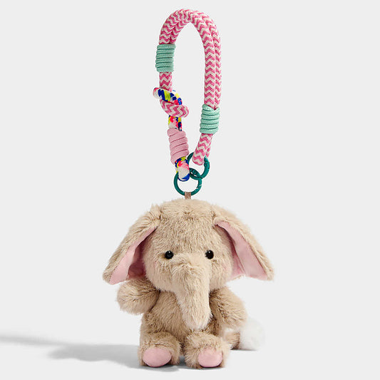 Cute Long Nose Elephant Plush Keychain Bag Charm