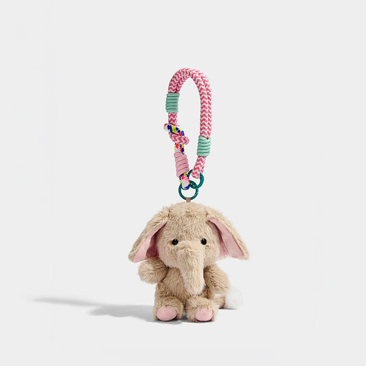 Cute Long Nose Elephant Plush Keychain Bag Charm