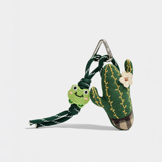 Cute Cactus Plush Keychain Bag Charm