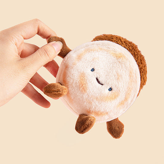 Cute Roujiamo Plush Keychain Bag Charm