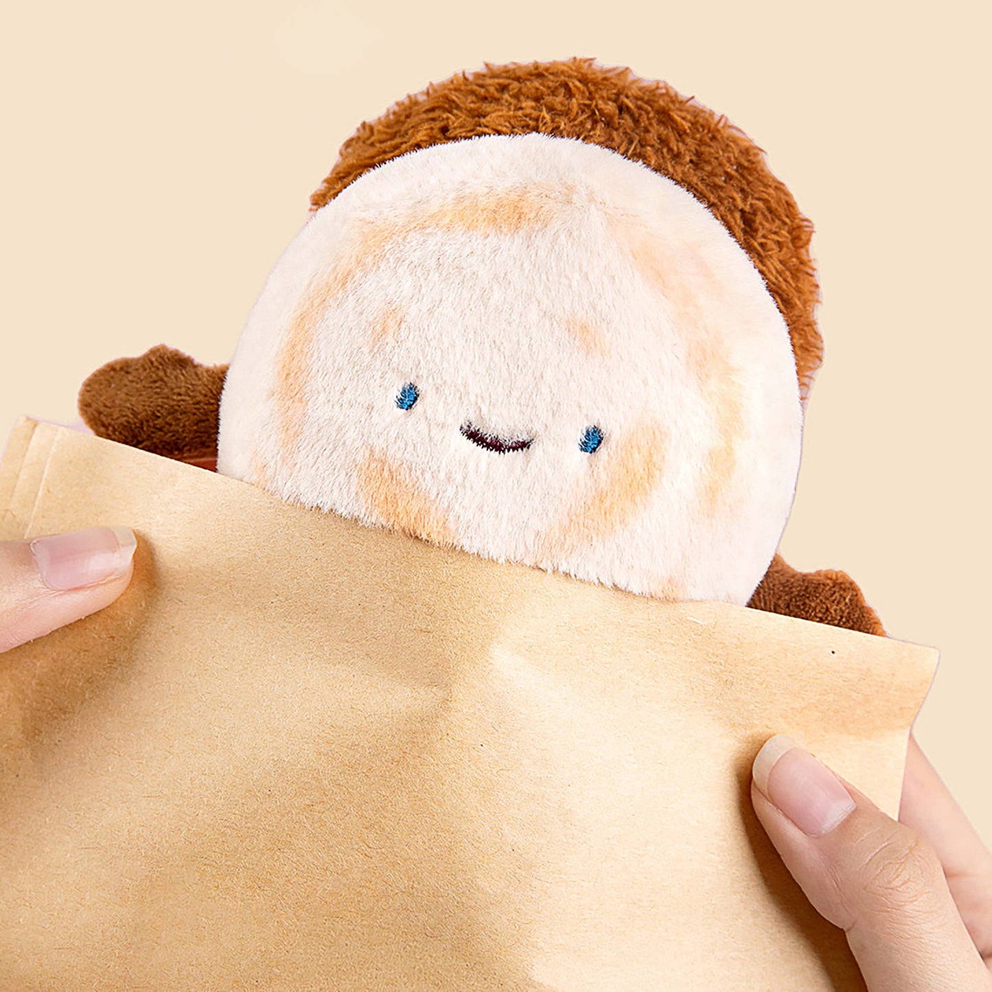 Cute Roujiamo Plush Keychain Bag Charm