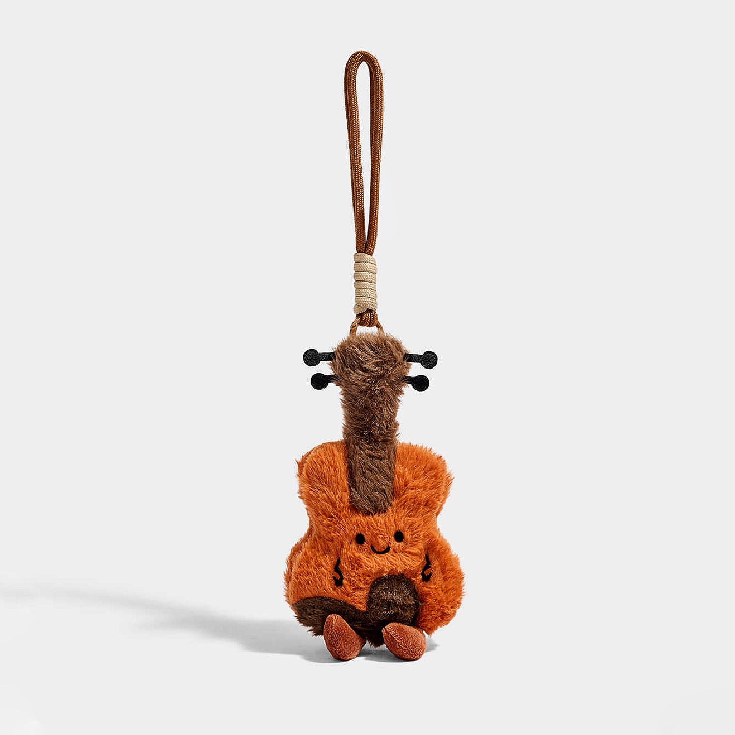 Cute Violin Plush Keychain Bag Charm