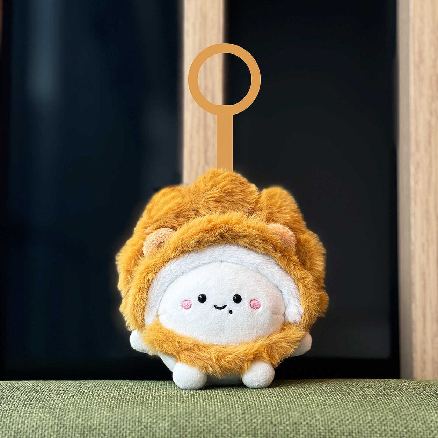 Cute Table Tennis Plush Keychain Bag Charm