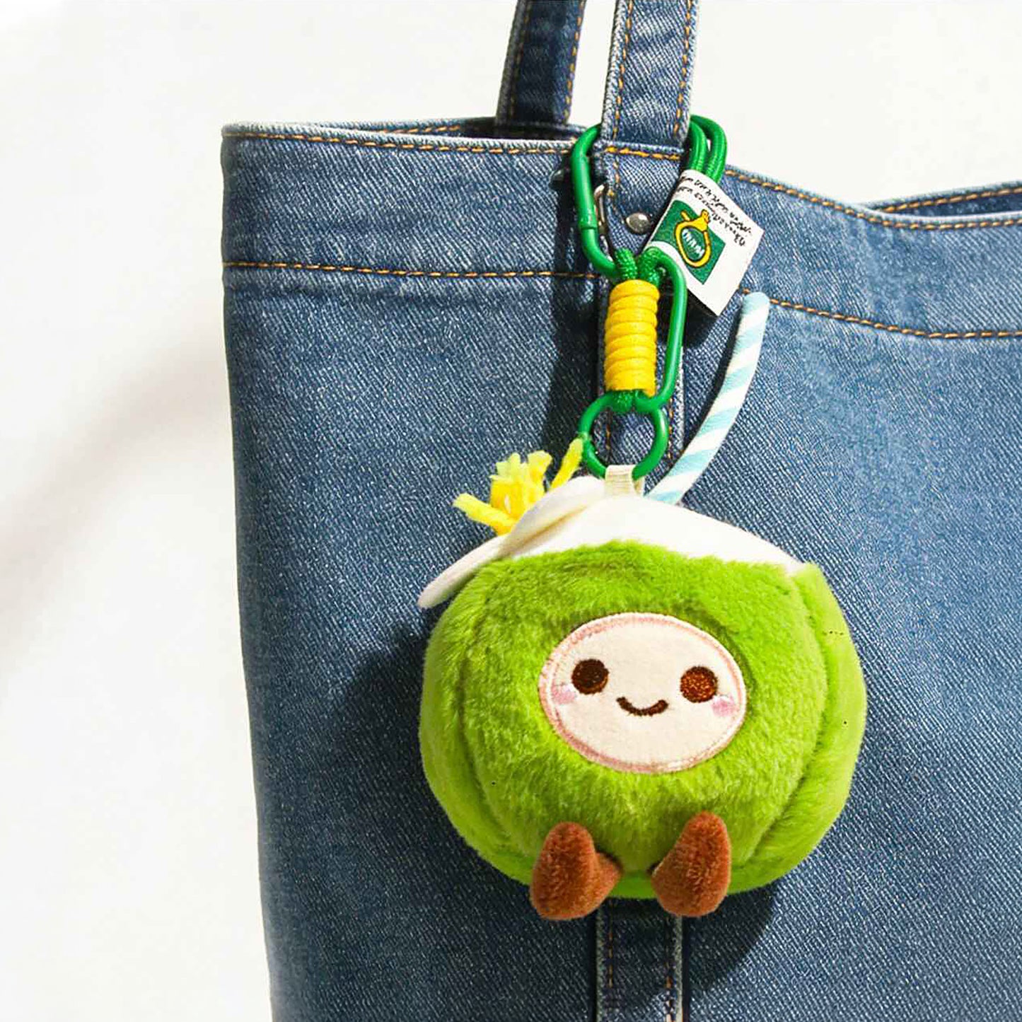 Cute Coconut Plush Keychain Bag Charm