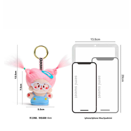 Cute Messy Hair Doll Plush Keychain Bag Charm