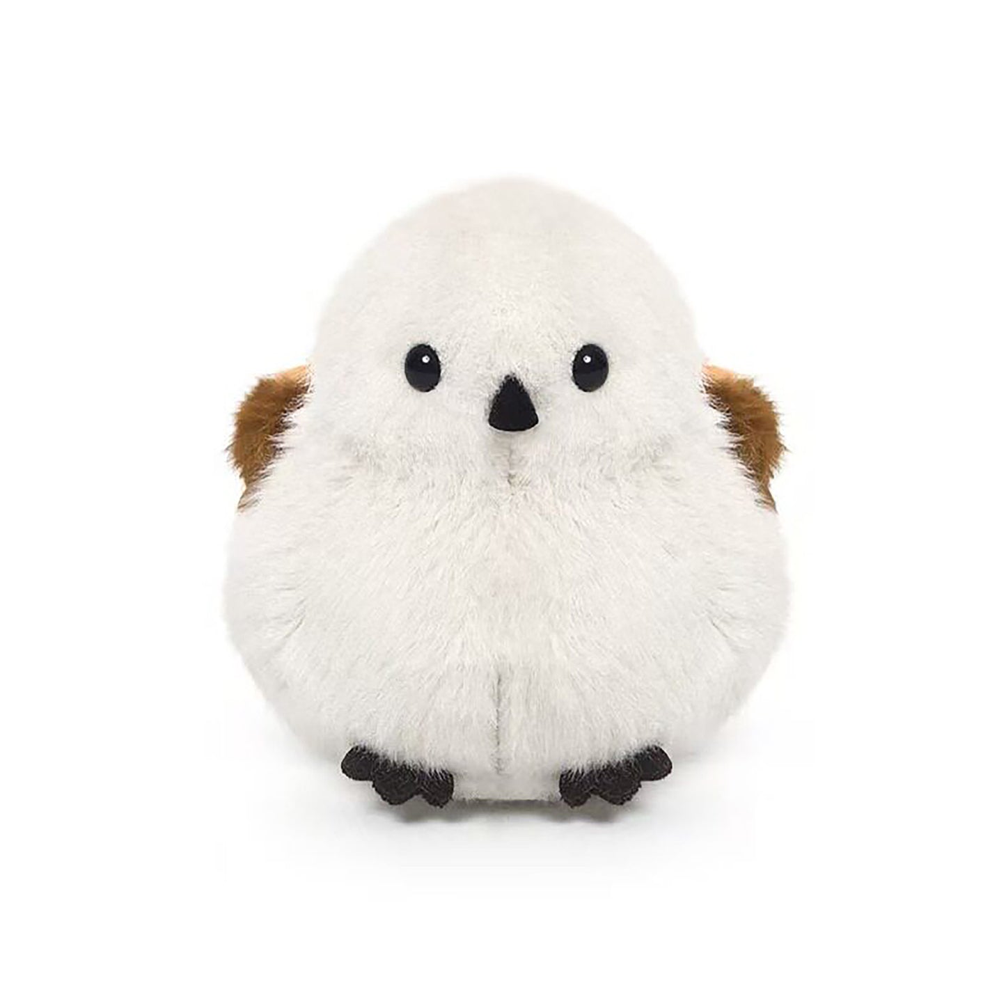 Cute White Tit Plush Keychain Bag Charm