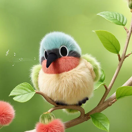 Cute Fork‑Tailed Sunbird Plush Keychain Bag Charm