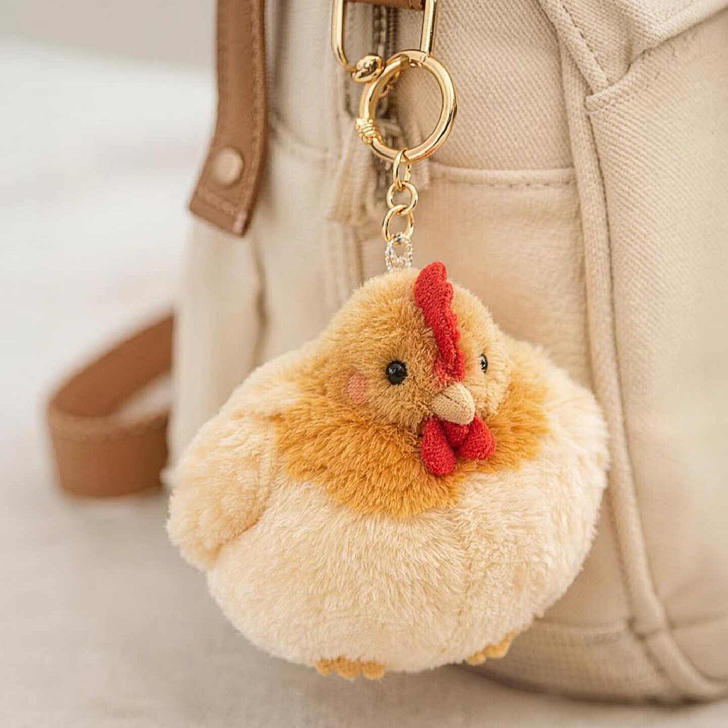 Cute Chick Plush Keychain Bag Charm