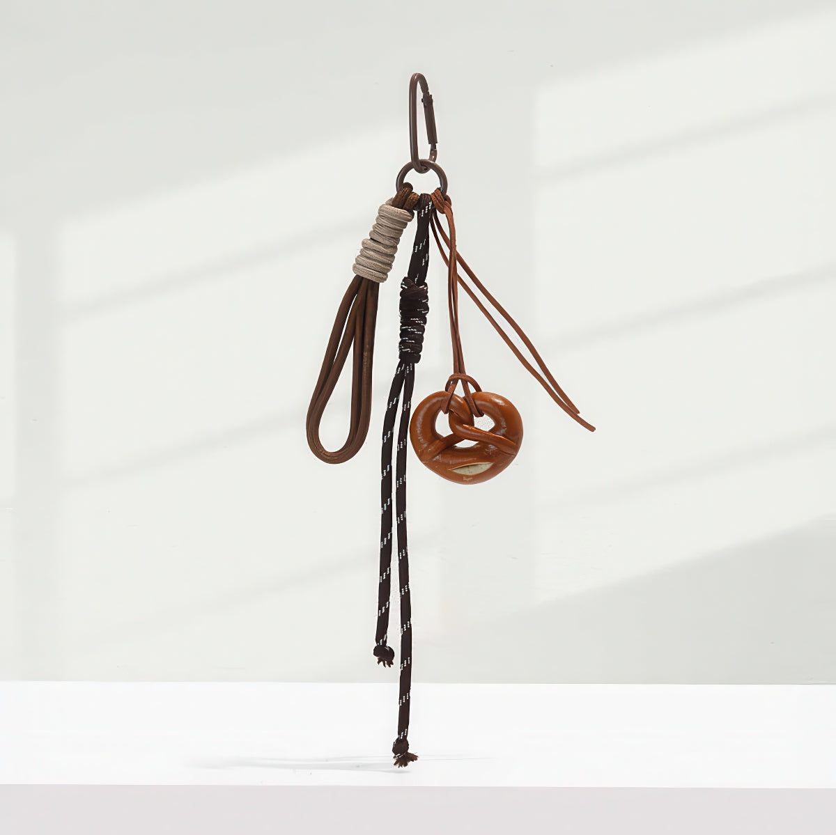 Cute Pretzel Bread Bag Charm Keychain