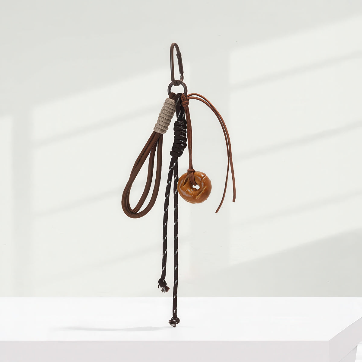 Cute Pretzel Bread Bag Charm Keychain
